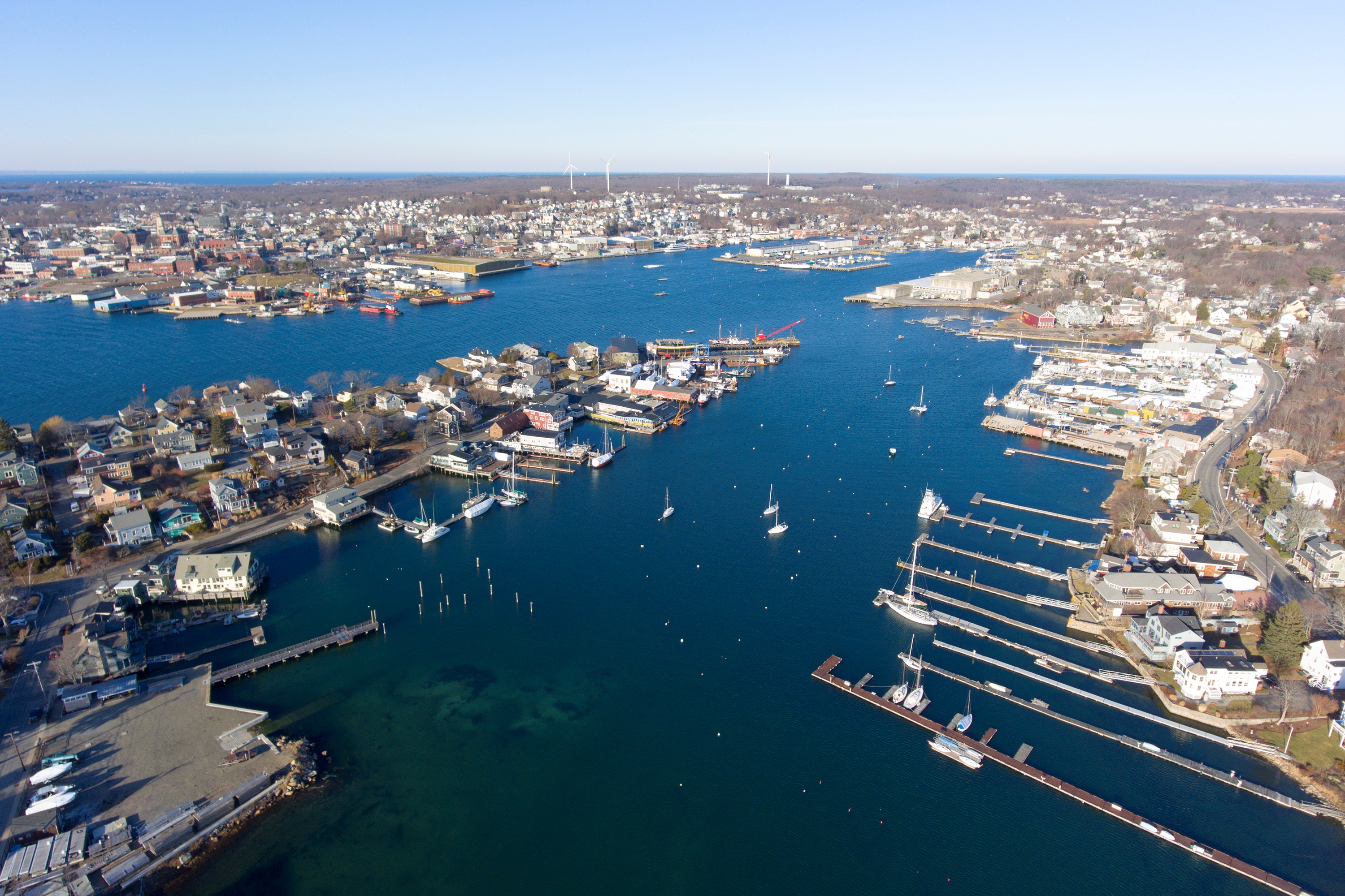 Aerial view of Gloucester, Massachusetts